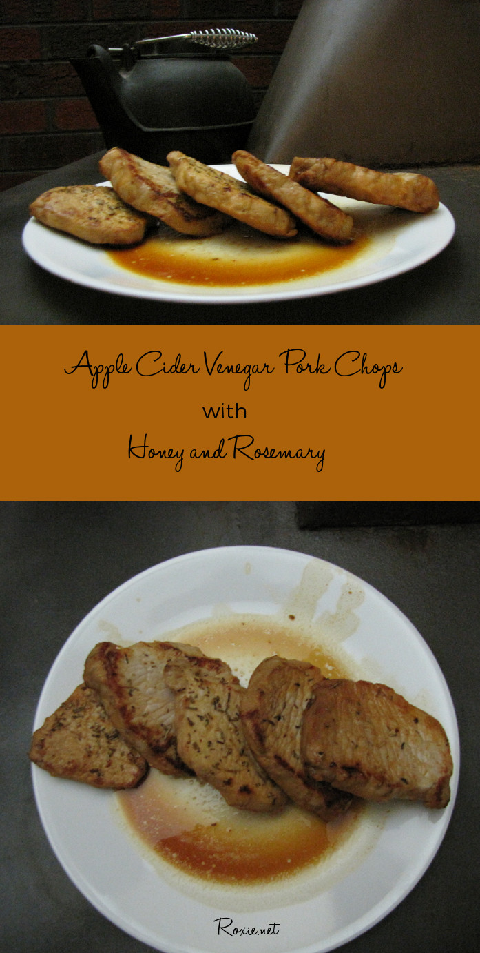 Apple Cider Vinegar and Honey Pork Chops with Rosemary