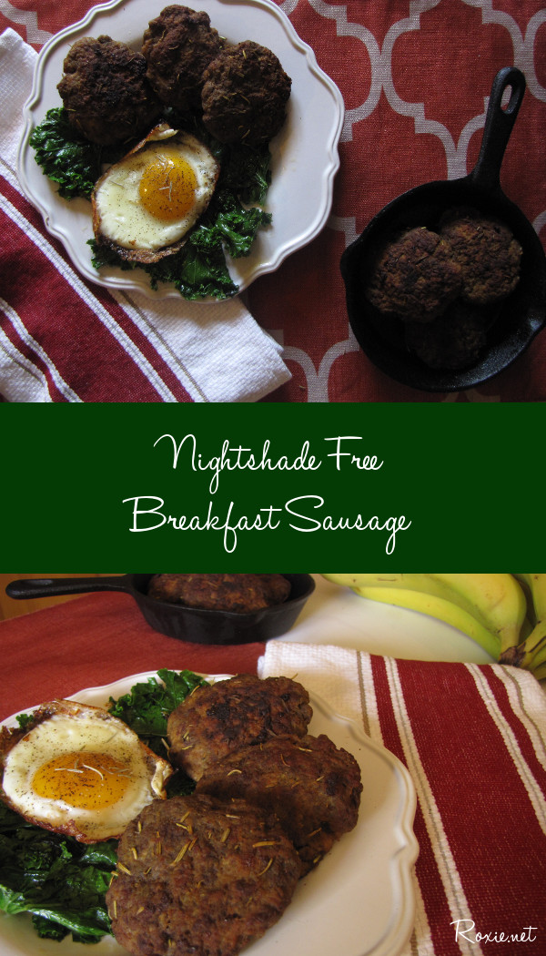 Nightshade Free Breakfast Sausage - Paleo, AIP, Clean Eating yet tasty protein packed breakfast sausage. Roxie.net